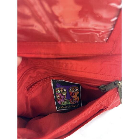 Laurel Burch Angel Cat Quilted Fabric Wallet NWT LB4480B Bright Art Cat Heart - Picture 5 of 7